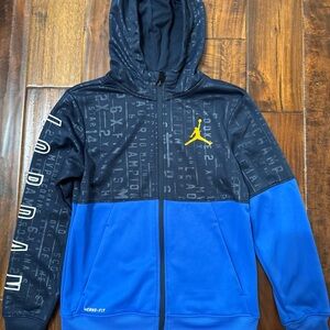 Jordan Blue and Black Performance Jacket with Jumpman Logo